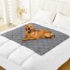 imageSmiry Waterproof Dog Bed Cover Blanket 40x50 Soft Reversible Pet Blanket Washable Leakproof Cats Dogs Couch Cover for Sofa Couch Furniture NavyBlueGreyLight Grey
