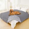imageSmiry Waterproof Dog Bed Cover Blanket 40x50 Soft Reversible Pet Blanket Washable Leakproof Cats Dogs Couch Cover for Sofa Couch Furniture NavyBlueGreyLight Grey