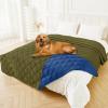 imageSmiry Waterproof Dog Bed Cover Blanket 40x50 Soft Reversible Pet Blanket Washable Leakproof Cats Dogs Couch Cover for Sofa Couch Furniture NavyBlueGreenNavy