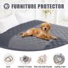 imageSmiry Waterproof Dog Bed Cover Blanket 40x50 Soft Reversible Pet Blanket Washable Leakproof Cats Dogs Couch Cover for Sofa Couch Furniture NavyBlueGreyDark Grey