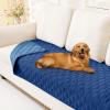 imageSmiry Waterproof Dog Bed Cover Blanket Soft Reversible Pet Blanket Washable Leakproof Cats Dogs Couch Cover for Sofa Couch Furniture 30x70 Inch TaupeBeigeNavyBlue