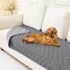 imageSmiry Waterproof Dog Bed Cover Blanket Soft Reversible Pet Blanket Washable Leakproof Cats Dogs Couch Cover for Sofa Couch Furniture 30x70 Inch TaupeBeigeGreyLight Grey