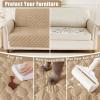 imageSmiry Waterproof Dog Bed Cover Blanket Soft Reversible Pet Blanket Washable Leakproof Cats Dogs Couch Cover for Sofa Couch Furniture 30x70 Inch TaupeBeigeCamelBeige