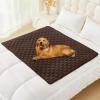 imageSmiry Waterproof Dog Bed Cover Blanket Soft Reversible Pet Blanket Washable Leakproof Cats Dogs Couch Cover for Sofa Couch Furniture 30x70 Inch TaupeBeigeChocolateDark Grey