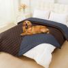 imageSmiry Waterproof Dog Bed Cover Blanket Soft Reversible Pet Blanket Washable Leakproof Cats Dogs Couch Cover for Sofa Couch Furniture 30x70 Inch TaupeBeigeChocolateDark Grey