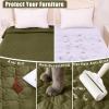 imageSmiry Waterproof Dog Bed Cover Blanket Soft Reversible Pet Blanket Washable Leakproof Cats Dogs Couch Cover for Sofa Couch Furniture 30x70 Inch TaupeBeigeGreenNavy