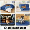 imageSmiry Waterproof Dog Bed Cover Blanket Soft Reversible Pet Blanket Washable Leakproof Cats Dogs Couch Cover for Sofa Couch Furniture 30x70 Inch TaupeBeigeNavyBlue