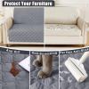 imageSmiry Waterproof Dog Bed Cover Blanket Soft Reversible Pet Blanket Washable Leakproof Cats Dogs Couch Cover for Sofa Couch Furniture 30x70 Inch TaupeBeigeGreyDark Grey