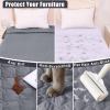 imageSmiry Waterproof Dog Bed Cover Blanket Soft Reversible Pet Blanket Washable Leakproof Cats Dogs Couch Cover for Sofa Couch Furniture 30x70 Inch TaupeBeigeGreyLight Grey
