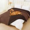 imageSmiry Waterproof Dog Bed Cover Blanket Soft Reversible Pet Blanket Washable Leakproof Cats Dogs Couch Cover for Sofa Couch Furniture 30x70 Inch TaupeBeigeBrownChocolate