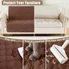 imageSmiry Waterproof Dog Bed Cover Blanket Soft Reversible Pet Blanket Washable Leakproof Cats Dogs Couch Cover for Sofa Couch Furniture 30x70 Inch TaupeBeigeBrownChocolate