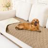 imageSmiry Waterproof Dog Bed Cover Blanket Soft Reversible Pet Blanket Washable Leakproof Cats Dogs Couch Cover for Sofa Couch Furniture 30x70 Inch TaupeBeigeCamelBeige