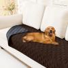 imageSmiry Waterproof Dog Bed Cover Blanket Soft Reversible Pet Blanket Washable Leakproof Cats Dogs Couch Cover for Sofa Couch Furniture 30x70 Inch TaupeBeigeChocolateDark Grey