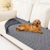 imageSmiry Waterproof Dog Bed Cover Blanket Soft Reversible Pet Blanket Washable Leakproof Cats Dogs Couch Cover for Sofa Couch Furniture 30x70 Inch TaupeBeigeGreyDark Grey