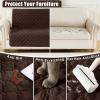 imageSmiry Waterproof Dog Bed Cover Blanket Soft Reversible Pet Blanket Washable Leakproof Cats Dogs Couch Cover for Sofa Couch Furniture 30x70 Inch TaupeBeigeChocolateDark Grey