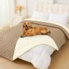 imageSmiry Waterproof Dog Bed Cover Blanket Soft Reversible Pet Blanket Washable Leakproof Cats Dogs Couch Cover for Sofa Couch Furniture 30x70 Inch TaupeBeigeCamelBeige