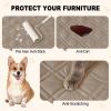 imageSmiry Waterproof Dog Blanket 30x53 Inch Soft Pet Bed Cover Reversible Washable Sofa Couch Furniture Protector for Small Medium Large Dog Puppy Cat GreyDark GreyTaupeBeige