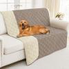imageSmiry Waterproof Dog Blanket 30x53 Inch Soft Pet Bed Cover Reversible Washable Sofa Couch Furniture Protector for Small Medium Large Dog Puppy Cat GreyDark GreyTaupeBeige