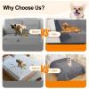 imageSmiry Waterproof Dog Blanket 30x53 Inch Soft Pet Bed Cover Reversible Washable Sofa Couch Furniture Protector for Small Medium Large Dog Puppy Cat GreyDark GreyGreyDark Grey
