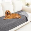 imageSmiry Waterproof Dog Blanket 30x53 Inch Soft Pet Bed Cover Reversible Washable Sofa Couch Furniture Protector for Small Medium Large Dog Puppy Cat GreyDark GreyGreyLight Grey