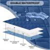imageSmiry Waterproof Dog Blanket 30x53 Inch Soft Pet Bed Cover Reversible Washable Sofa Couch Furniture Protector for Small Medium Large Dog Puppy Cat GreyDark GreyNavyBlue