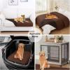 imageSmiry Waterproof Dog Blanket 30x53 Inch Soft Pet Bed Cover Reversible Washable Sofa Couch Furniture Protector for Small Medium Large Dog Puppy Cat GreyDark GreyBrownChocolate