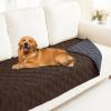 imageSmiry Waterproof Dog Blanket 30x53 Inch Soft Pet Bed Cover Reversible Washable Sofa Couch Furniture Protector for Small Medium Large Dog Puppy Cat GreyDark GreyChocolateDark Grey
