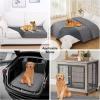 imageSmiry Waterproof Dog Blanket 30x53 Inch Soft Pet Bed Cover Reversible Washable Sofa Couch Furniture Protector for Small Medium Large Dog Puppy Cat GreyDark GreyGreyDark Grey