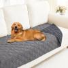 imageSmiry Waterproof Dog Blanket 30x53 Inch Soft Pet Bed Cover Reversible Washable Sofa Couch Furniture Protector for Small Medium Large Dog Puppy Cat GreyDark GreyGreyDark Grey