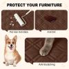 imageSmiry Waterproof Dog Blanket 30x53 Inch Soft Pet Bed Cover Reversible Washable Sofa Couch Furniture Protector for Small Medium Large Dog Puppy Cat GreyDark GreyBrownChocolate
