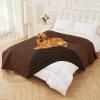 imageSmiry Waterproof Dog Blanket 30x53 Inch Soft Pet Bed Cover Reversible Washable Sofa Couch Furniture Protector for Small Medium Large Dog Puppy Cat GreyDark GreyBrownChocolate