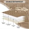 imageSmiry Waterproof Dog Blanket 30x53 Inch Soft Pet Bed Cover Reversible Washable Sofa Couch Furniture Protector for Small Medium Large Dog Puppy Cat GreyDark GreyCamelBeige