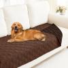 imageSmiry Waterproof Dog Blanket 30x53 Inch Soft Pet Bed Cover Reversible Washable Sofa Couch Furniture Protector for Small Medium Large Dog Puppy Cat GreyDark GreyBrownChocolate
