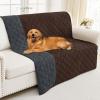 imageSmiry Waterproof Dog Blanket 30x53 Inch Soft Pet Bed Cover Reversible Washable Sofa Couch Furniture Protector for Small Medium Large Dog Puppy Cat GreyDark GreyChocolateDark Grey