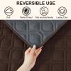 imageSmiry Waterproof Dog Blanket 30x53 Inch Soft Pet Bed Cover Reversible Washable Sofa Couch Furniture Protector for Small Medium Large Dog Puppy Cat GreyDark GreyChocolateDark Grey