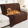 imageSmiry Waterproof Dog Blanket 30x53 Inch Soft Pet Bed Cover Reversible Washable Sofa Couch Furniture Protector for Small Medium Large Dog Puppy Cat GreyDark GreyBrownChocolate
