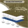 imageSmiry Waterproof Dog Blanket 30x53 Inch Soft Pet Bed Cover Reversible Washable Sofa Couch Furniture Protector for Small Medium Large Dog Puppy Cat GreyDark GreyGreenNavy