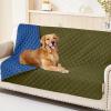 imageSmiry Waterproof Dog Blanket Reversible Dog Bed Cover Pet Blanket Soft Pet Couch Covers for Sofa Washable Bed Couch Sofa Furniture Protector for Puppy Cat Kids 30quotx70quot GreyDark GreyGreenNavy