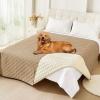 imageSmiry Waterproof Dog Blanket Reversible Dog Bed Cover Pet Blanket Soft Pet Couch Covers for Sofa Washable Bed Couch Sofa Furniture Protector for Puppy Cat Kids 30quotx70quot GreyDark GreyCamelBeige