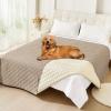 imageSmiry Waterproof Dog Blanket Reversible Dog Bed Cover Pet Blanket Soft Pet Couch Covers for Sofa Washable Bed Couch Sofa Furniture Protector for Puppy Cat Kids 30quotx70quot GreyDark GreyTaupeBeige