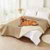 imageSmiry Waterproof Dog Blanket Reversible Dog Bed Cover Pet Blanket Soft Pet Couch Covers for Sofa Washable Bed Couch Sofa Furniture Protector for Puppy Cat Kids 30quotx70quot GreyDark GreyCamelBeige