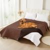 imageSmiry Waterproof Dog Blanket Reversible Dog Bed Cover Pet Blanket Soft Pet Couch Covers for Sofa Washable Bed Couch Sofa Furniture Protector for Puppy Cat Kids 30quotx70quot GreyDark GreyBrownChocolate