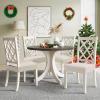imageSmiry Waterproof Seat Covers for Dining Room Chairs Set of 4 Stretch Jacquard Removable Washable Chair Seat Slipcovers Protector No Rear Covers BeigeBeige