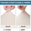 imageSmiry Waterproof Seat Covers for Dining Room Chairs Set of 4 Stretch Jacquard Removable Washable Chair Seat Slipcovers Protector No Rear Covers BeigeBeige