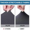 imageSmiry Waterproof Seat Covers for Dining Room Chairs Set of 4 Stretch Jacquard Removable Washable Chair Seat Slipcovers Protector No Rear Covers BeigeDark Grey