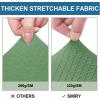 imageSmiry Waterproof Seat Covers for Dining Room Chairs Set of 4 Stretch Jacquard Removable Washable Chair Seat Slipcovers Protector No Rear Covers BeigeGreen