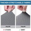 imageSmiry Waterproof Seat Covers for Dining Room Chairs Set of 4 Stretch Jacquard Removable Washable Chair Seat Slipcovers Protector No Rear Covers BeigeGrey