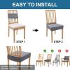 imageSmiry Waterproof Seat Covers for Dining Room Chairs Set of 4 Stretch Jacquard Removable Washable Chair Seat Slipcovers Protector No Rear Covers BeigeGrey