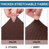 imageSmiry Waterproof Seat Covers for Dining Room Chairs Set of 4 Stretch Jacquard Removable Washable Chair Seat Slipcovers Protector No Rear Covers BeigeLight Chocolate