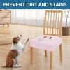 imageSmiry Waterproof Seat Covers for Dining Room Chairs Set of 4 Stretch Jacquard Removable Washable Chair Seat Slipcovers Protector No Rear Covers BeigePink
